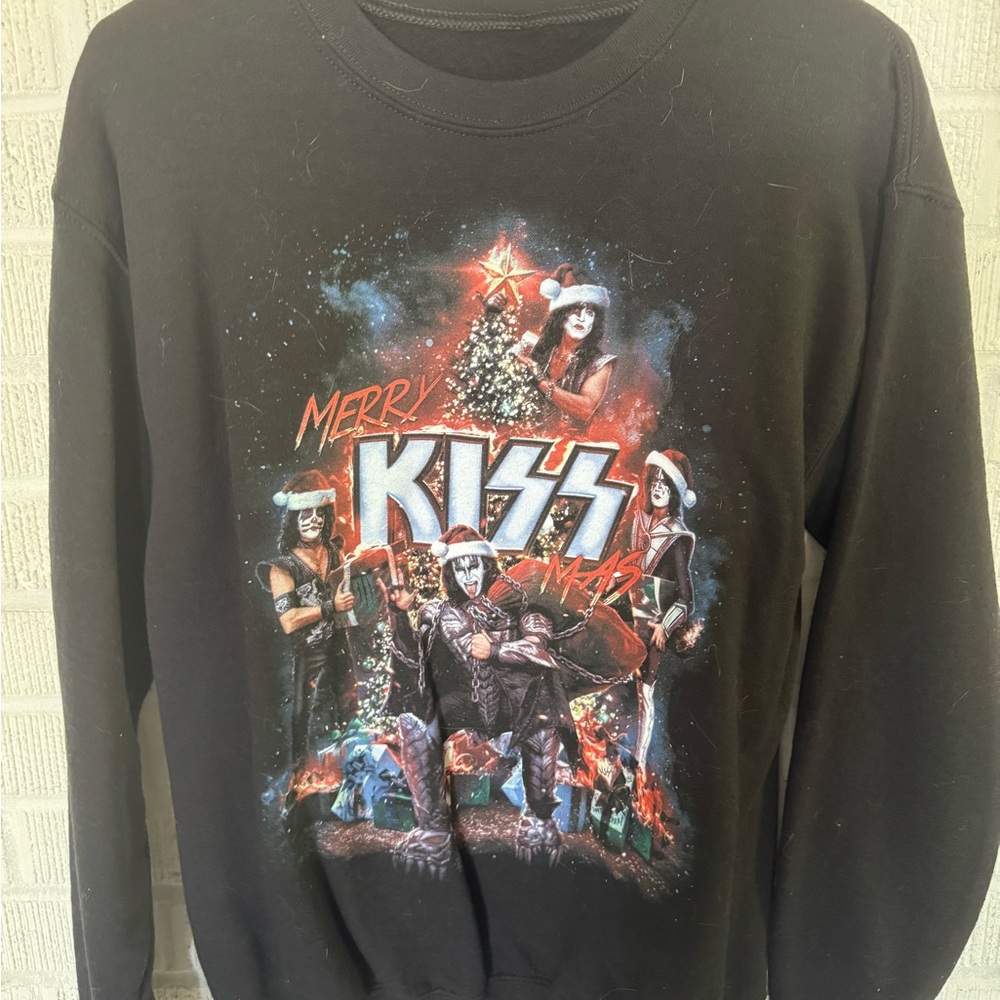 KISS Black Graphic Men's Sweater